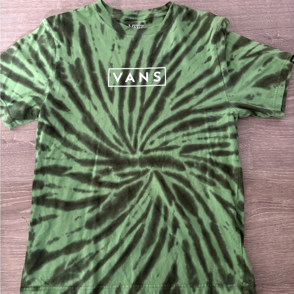 Vans Green Black Spiral Tie-Dye Short Sleeve Tee